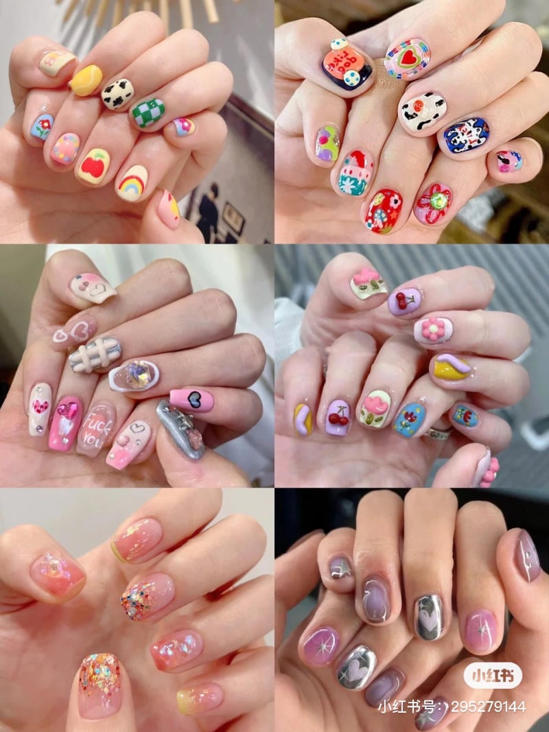mau-nail-don-gian-cardina__131__cb28a79d1e554ca18bf72ada66061a94 Bộ sưu tập nail nghệ thuật với nhiều màu sắc và họa tiết khác nhau trên móng tay.