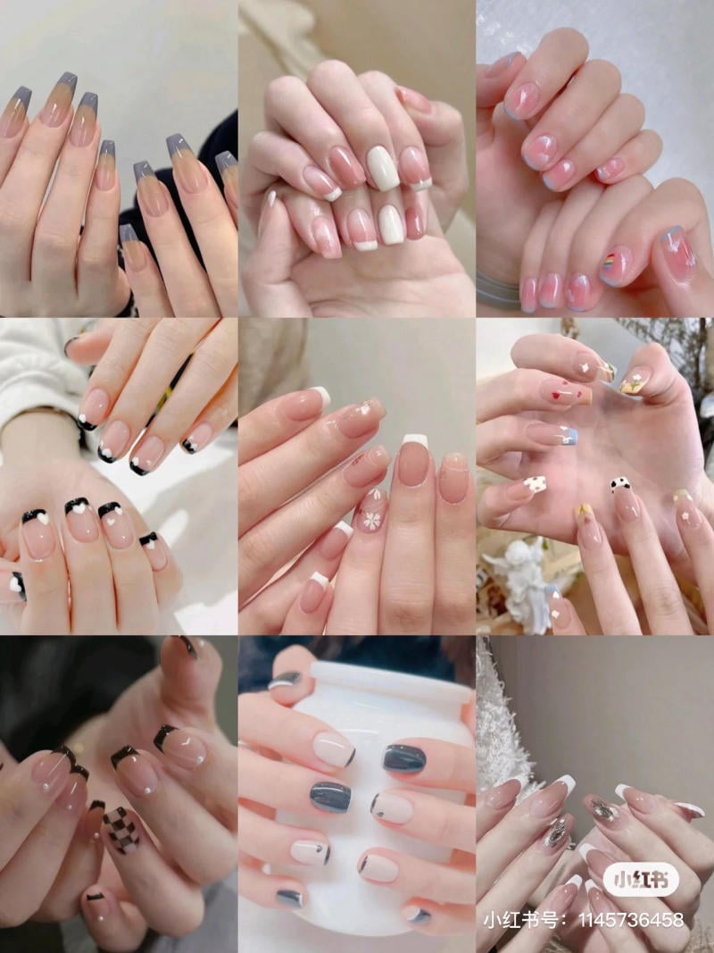 mau-nail-don-gian-cardina__37__fd444903de6f4b5f86aa262d009e8137 Chín mẫu móng tay được sơn trang trí đa dạng với màu sắc và họa tiết khác nhau.