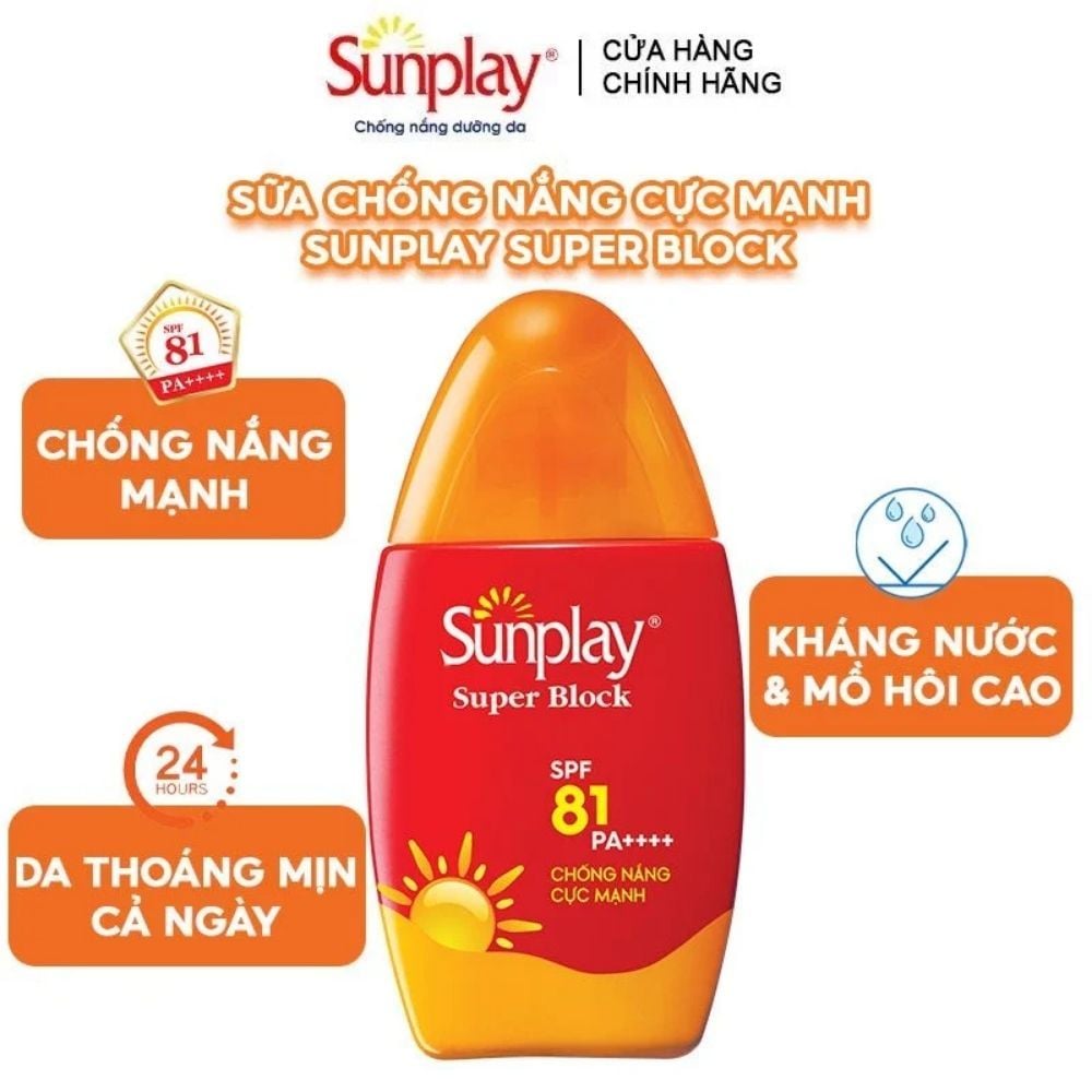 Sữa chống nắng vượt trội Sunplay Super Block SPF81