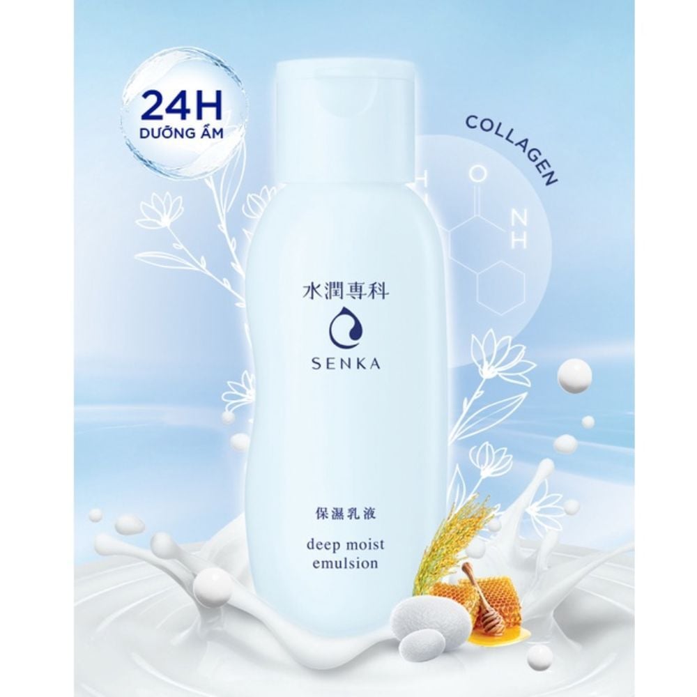 Sữa Dưỡng Senka Cấp Ẩm Chuyên Sâu Cho Da 150ml Deep Moist Emulsion