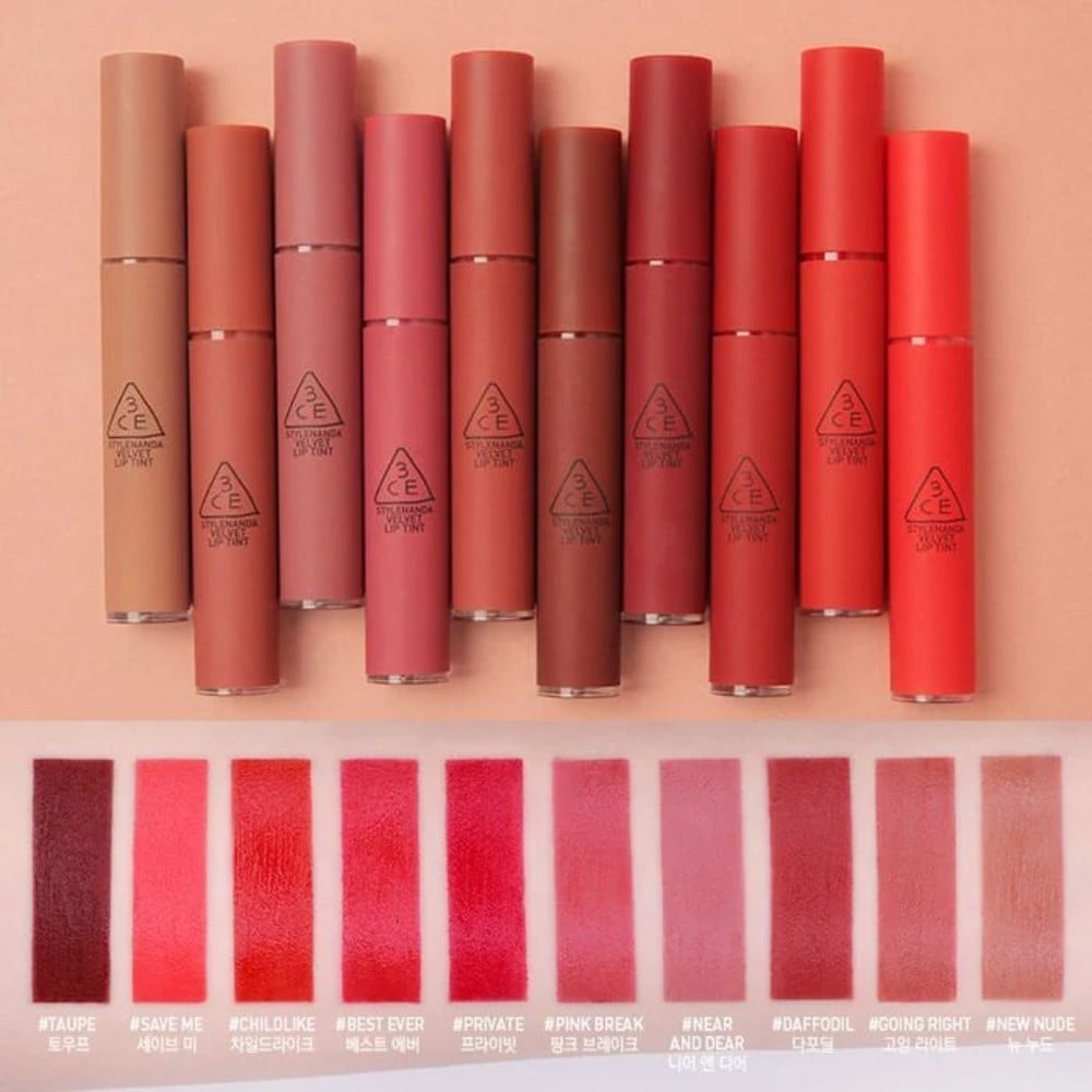 5-3_-_thegioiskinfood_-_bang_mau_son_kem_3ce_velvet_lip_tint 5.3 - thegioiskinfood - Bảng màu son kem 3CE Velvet Lip Tint