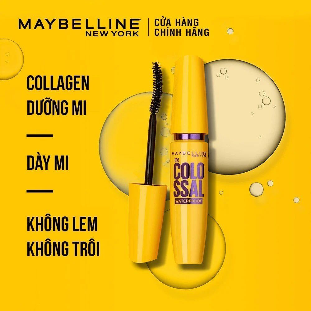 Thegioiskinfood.com - 66.3 Thành phần Mascara Maybelline The Colossal Volume Waterproof Vàng