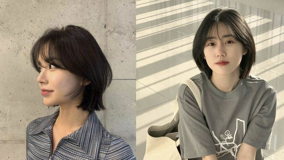 cach-cat-toc-layer-tai-nha-4 Hai người với kiểu tóc ngắn khác nhau, một người nhìn nghiêng, một người ngồi trong ánh sáng tự nhiên.