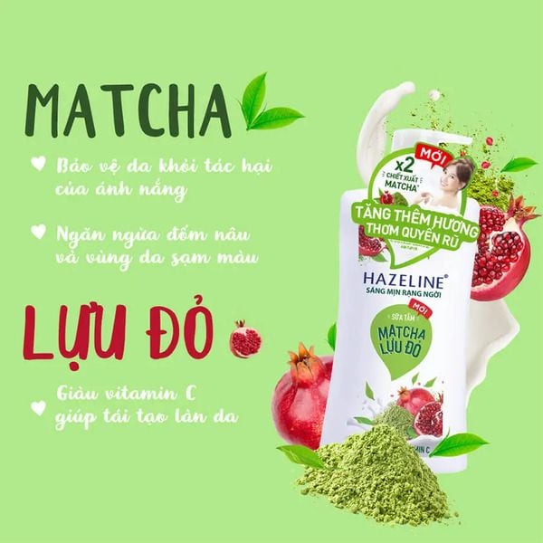 Sữa tắm Hazeline Matcha & Lựu Đỏ