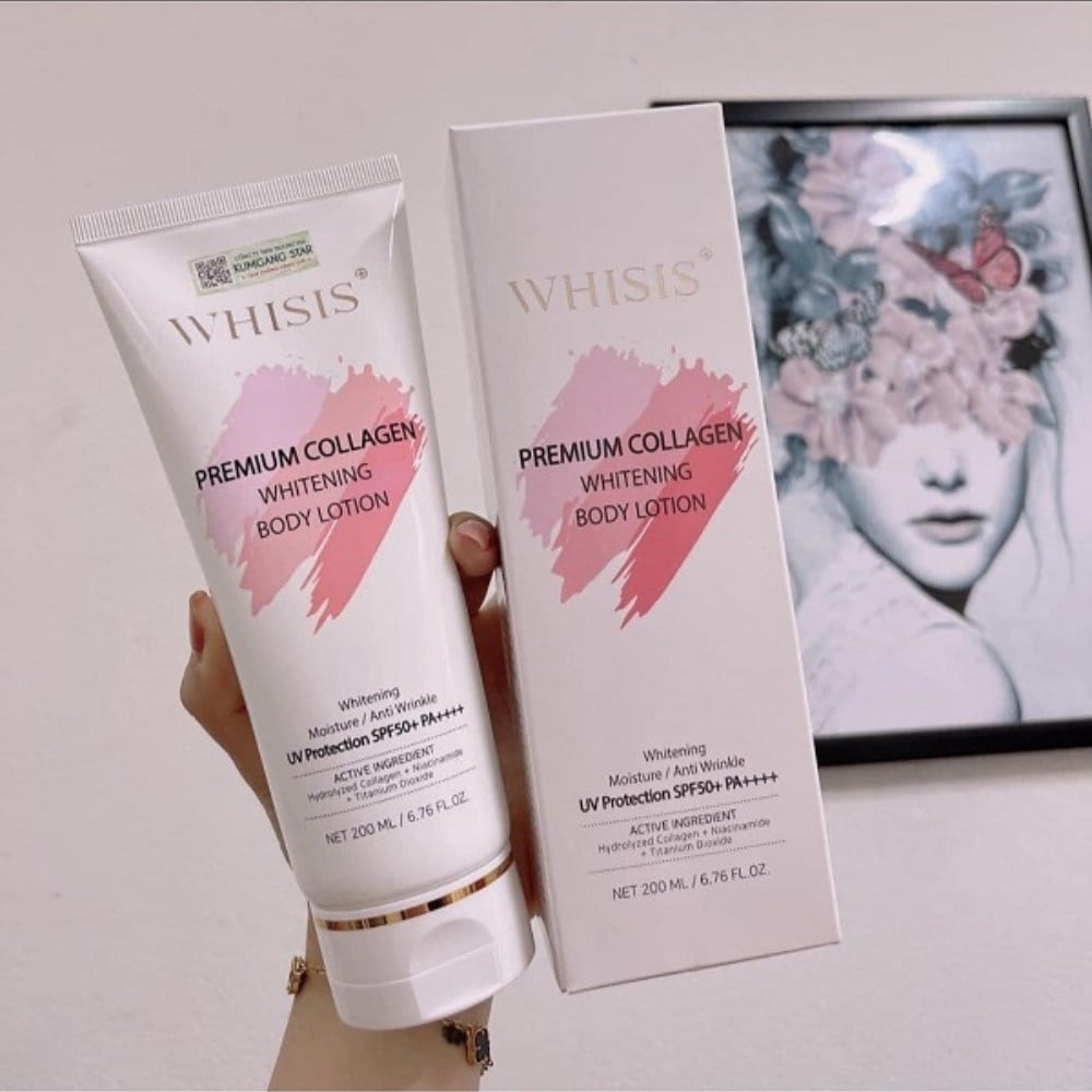 20.3 - thegioiskinfood.com - Kem chống nắng collagen Hàn Quốc WHISIS Premium Collagen Whitening Body Lotion