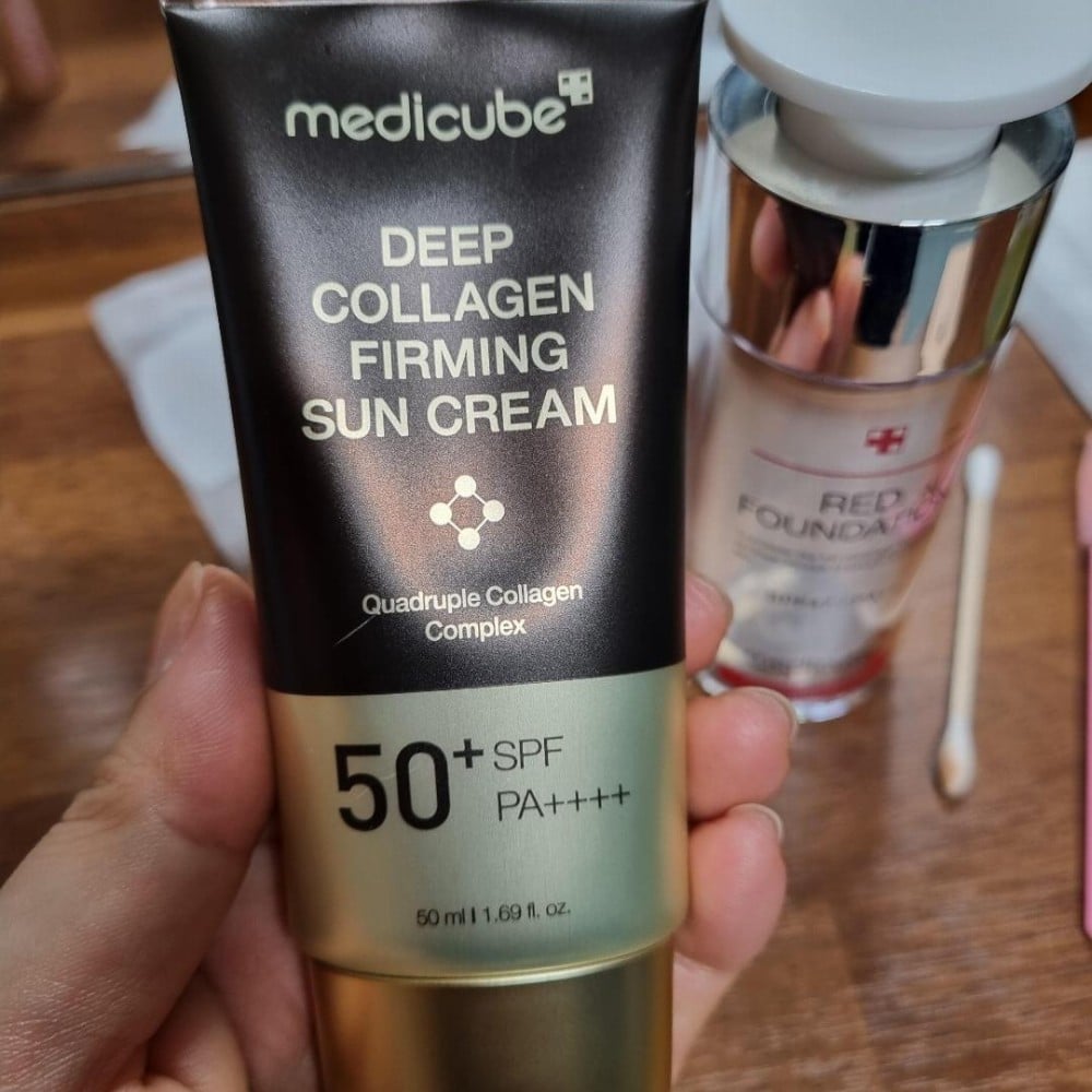 20.9 - thegioiskinfood.com - Kem chống nắng collagen Hàn Quốc MEDICUBE Collagen Firming Sun Cream 50ml Renewal SPF50+PA++++