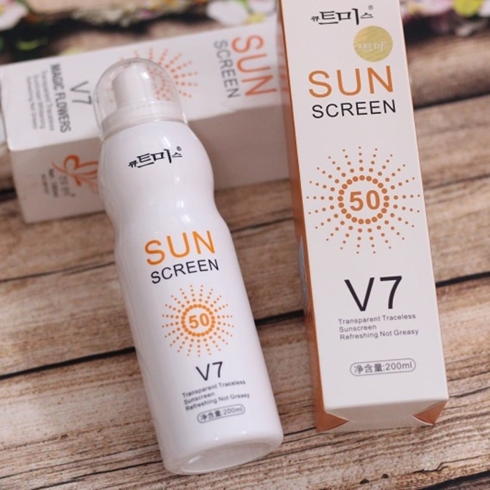 8.17 - thegioiskinfood.com - Kem chống nắng dạng xịt V7 Sunscreen Magic Flower