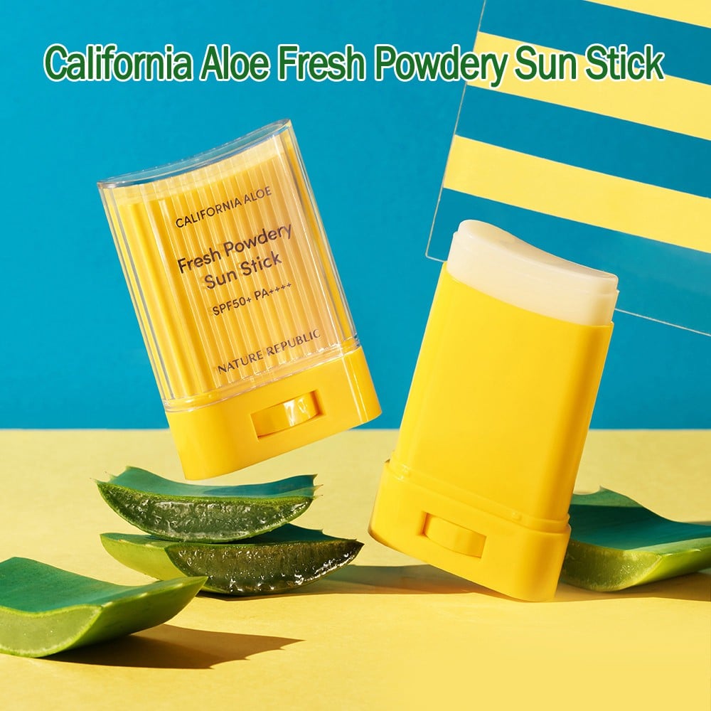52.9 - thegioiskinfood.com - Kem chống nắng Nature Republic California Aloe Fresh Powdery Sun Stick