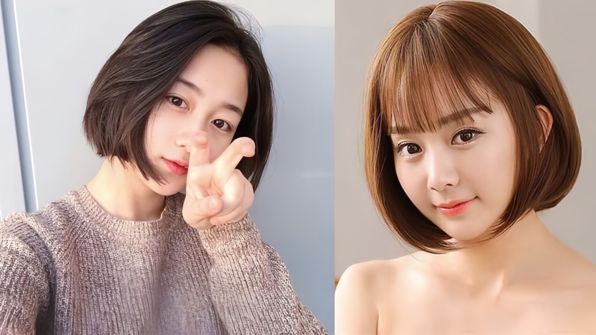 Hai người với kiểu tóc ngắn khác nhau, một người giơ tay tạo dáng chữ V, người kia nhìn thẳng vào máy ảnh.