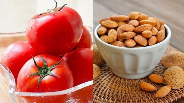 Mặt nạ cà chua và hạnh nhân