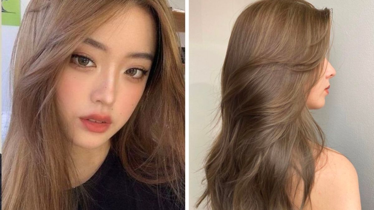 Hai hình ảnh tóc nâu, một chụp cận cảnh khuôn mặt, một chụp từ phía sau.