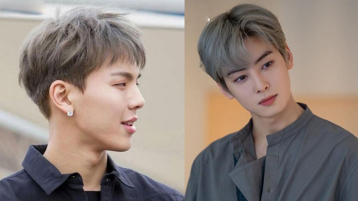 mau-nau-lanh-nam-7 Hai người với kiểu tóc ngắn màu xám, đứng cạnh nhau trong hai khung cảnh khác nhau.