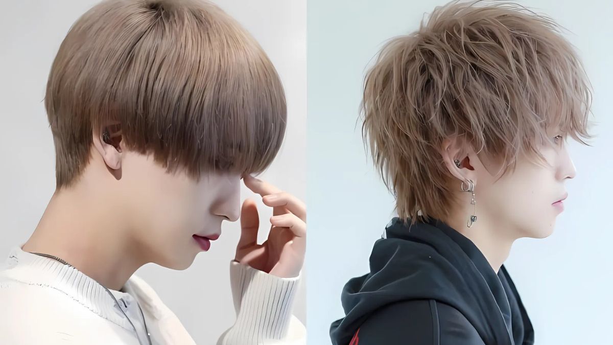 mau-nau-lanh-nam-9 Hai người với kiểu tóc khác nhau; người bên trái tóc bob, người bên phải tóc xoăn lộn xộn, nhìn nghiêng.