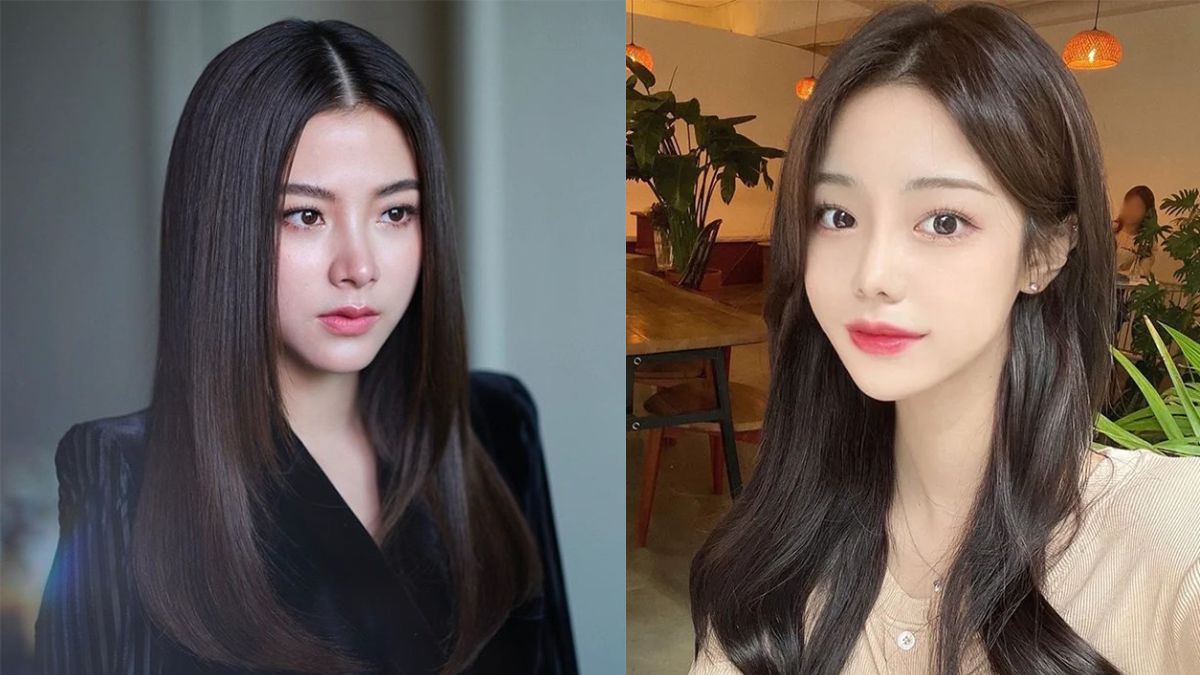 Hai người phụ nữ đang nhìn về phía trước, một người trong nhà, người kia ở quán cà phê với cây xanh xung quanh.