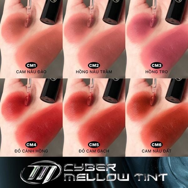 Merzy Cyber Mellow Tint cho bảng màu đa dạng