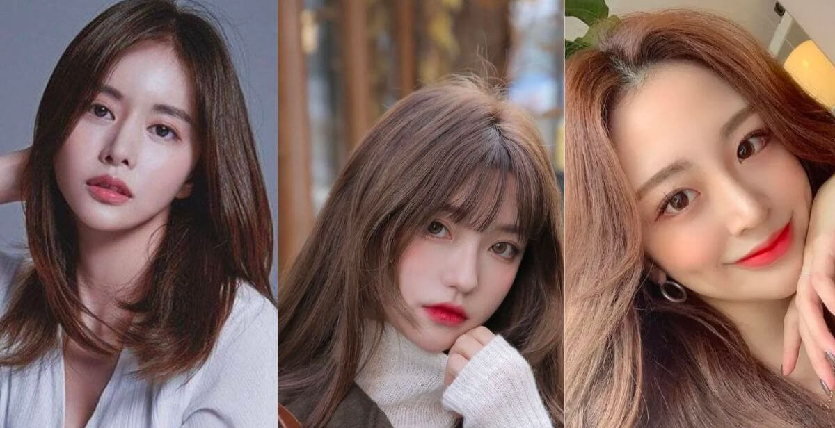 Ba người phụ nữ với kiểu tóc và trang điểm khác nhau, nhìn vào máy ảnh.