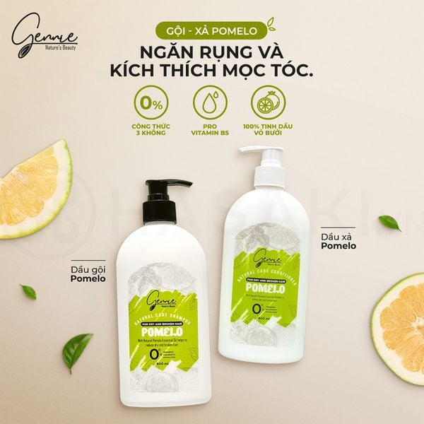 dầu gội Garnier Natural Care Shampoo Pomelo For Dry And Broken Hair