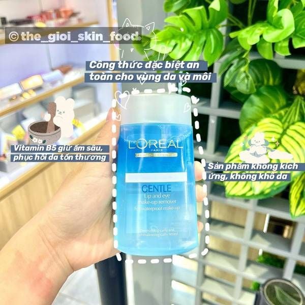 Sản phẩm nước tẩy trang Loreal dành cho mắt và môi