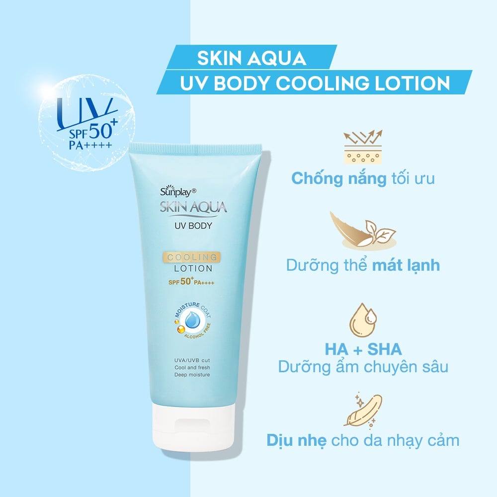 12.8 - thegioiskinfood.com - Sunplay Skin Aqua UV Body Cooling Lotion SPF 50+ PA++++