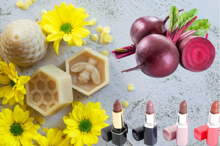 Hướng dẫn làm son dưỡng môi từ củ dền với các thành phần tự nhiên
