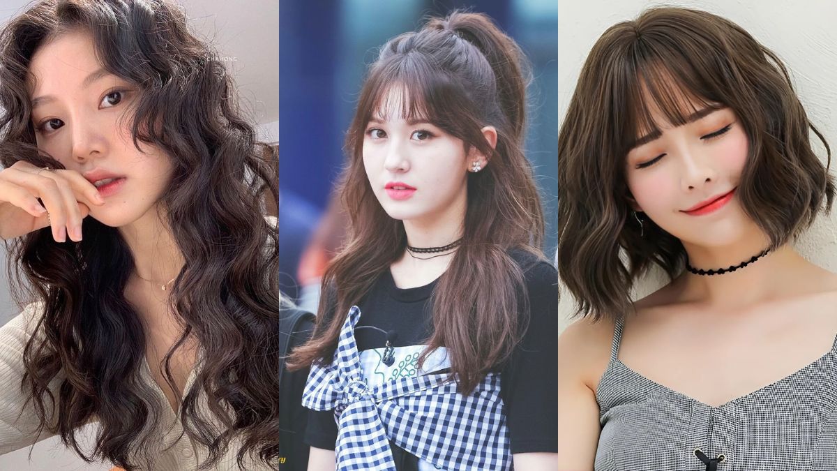 toc-day-nen-de-kieu-gi-12 Ba người với các kiểu tóc khác nhau: tóc xoăn dài, tóc buộc nửa đầu, tóc ngắn xoăn nhẹ, đều đeo vòng cổ choker.