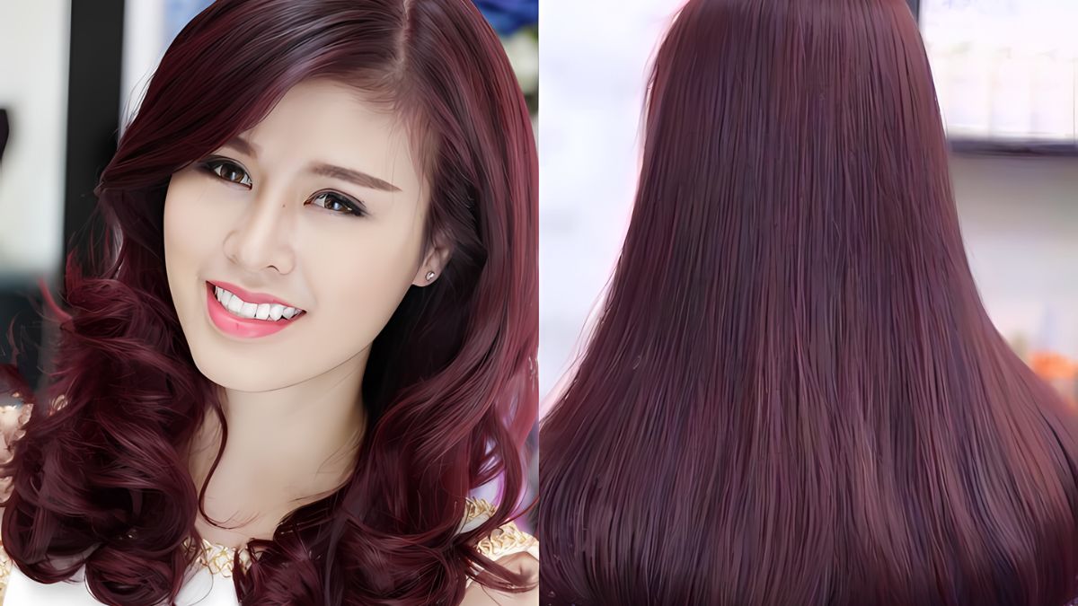toc-do-6 Hình ảnh một người với mái tóc xoăn màu nâu đỏ ở bên trái và mái tóc thẳng mượt mà ở bên phải.