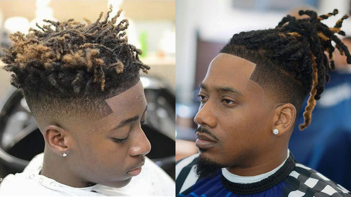 Hai người đàn ông với kiểu tóc dreadlocks khác nhau, một người tóc ngắn và người kia tóc dài buộc gọn.