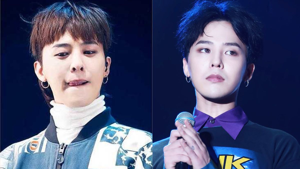 toc-g-dragon-23 Hình ảnh hai người đứng cạnh nhau trên sân khấu, một người cầm micro, cả hai đều đeo khuyên tai.