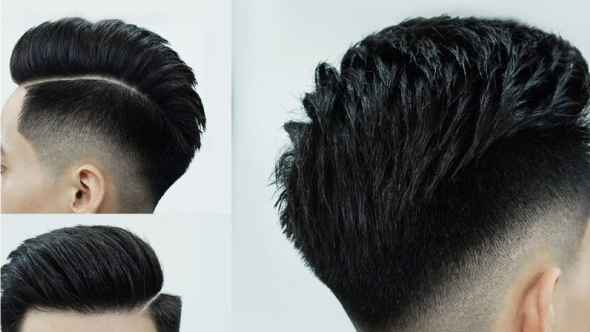 toc-gay-nhon-1 Kiểu tóc nam hiện đại với phần trên dài và hai bên cắt ngắn gọn gàng, tạo sự tương phản rõ nét.
