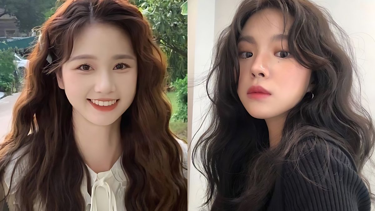 Hai người với mái tóc dài xoăn, một người đang mỉm cười ngoài trời, người kia nhìn nghiêng trong nhà.