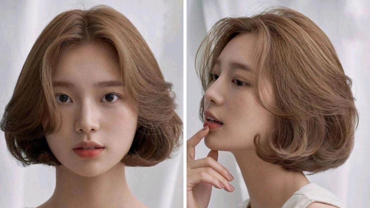 toc-mong-thua-nen-de-kieu-gi-nu-5 Người có mái tóc ngắn màu nâu sáng, nhìn trực diện và từ góc nghiêng, nền trắng.
