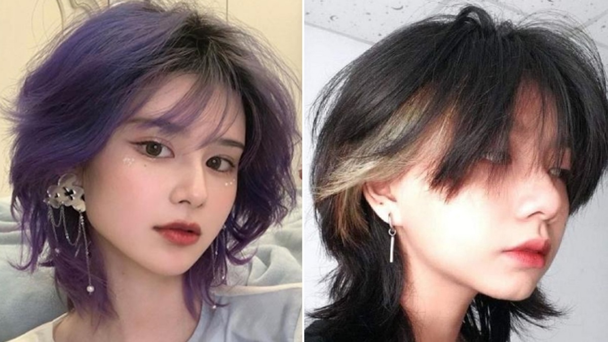 Kiểu tóc mullet nữ cho mặt tròn
