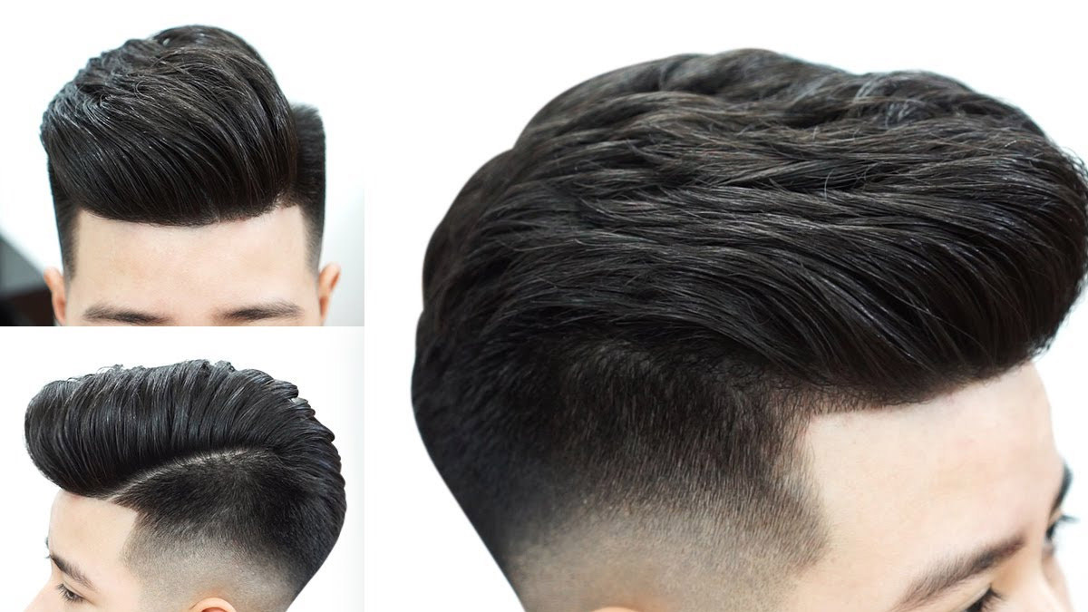 Kiểu tóc undercut nam với phần đỉnh tóc vuốt cao, hai bên cắt ngắn gọn gàng.