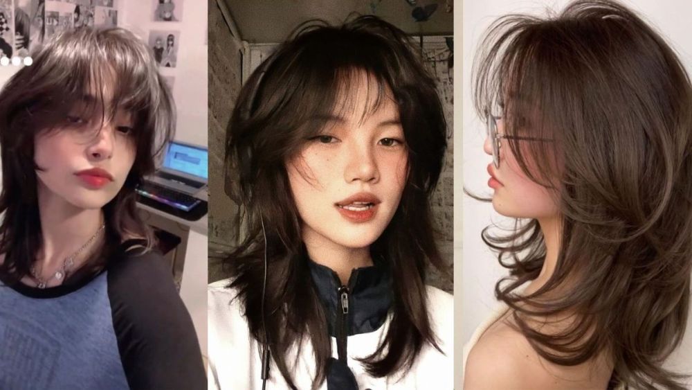 wolf-cut-4 Ba kiểu tóc dài với mái thưa, phù hợp với phong cách trẻ trung và hiện đại.